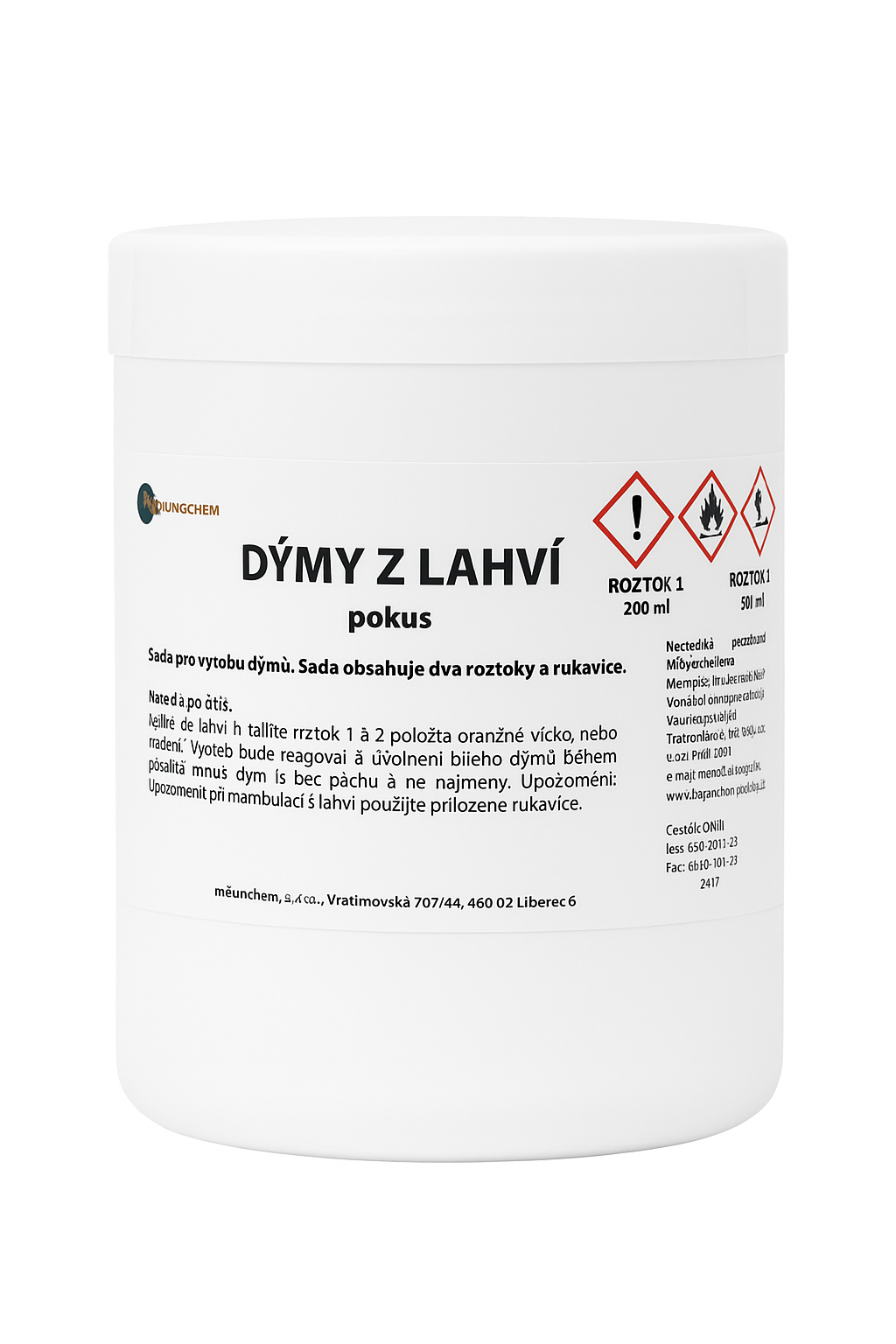 Dýmy z lahví - energetický štítek
