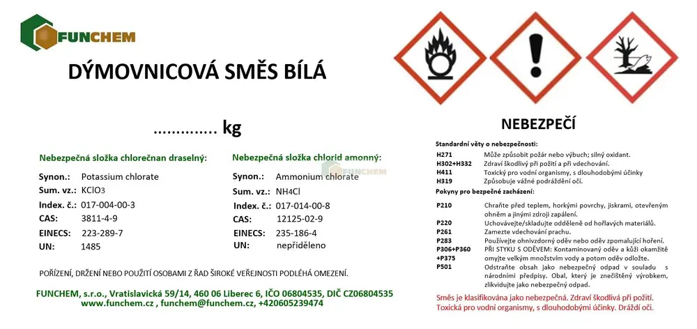 Dýmovnicová směs bílá