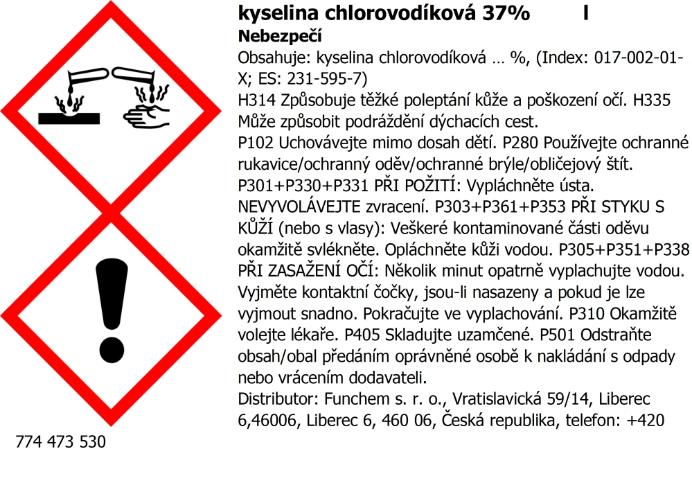 Kyselina chlorovodíková 35-37 %