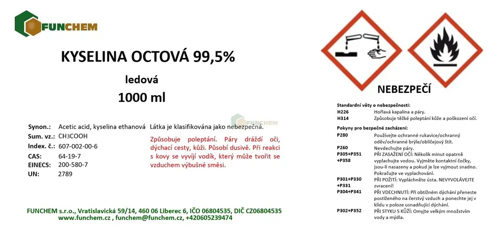 Kyselina octová 99,5%