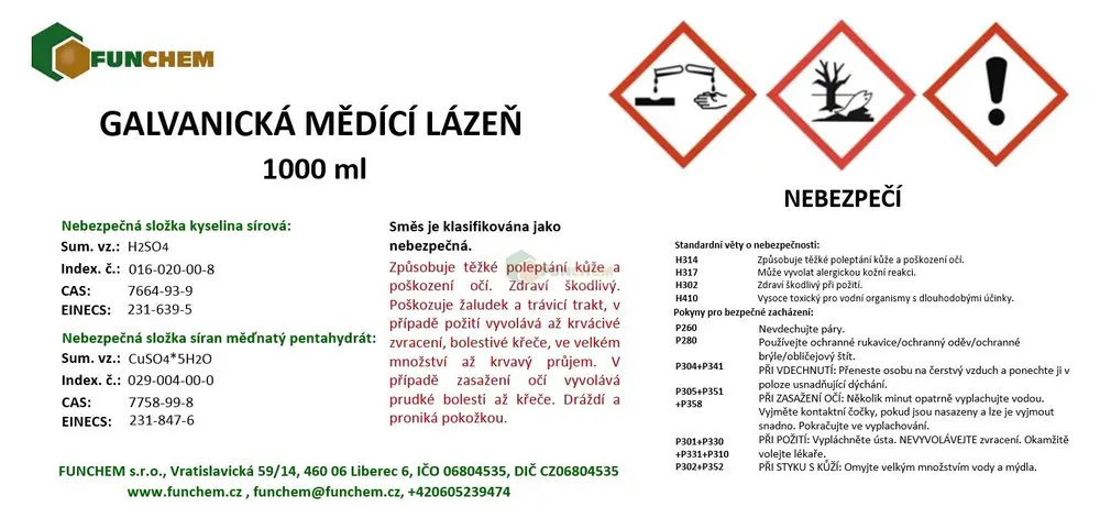 Galvanická mědící lázeň