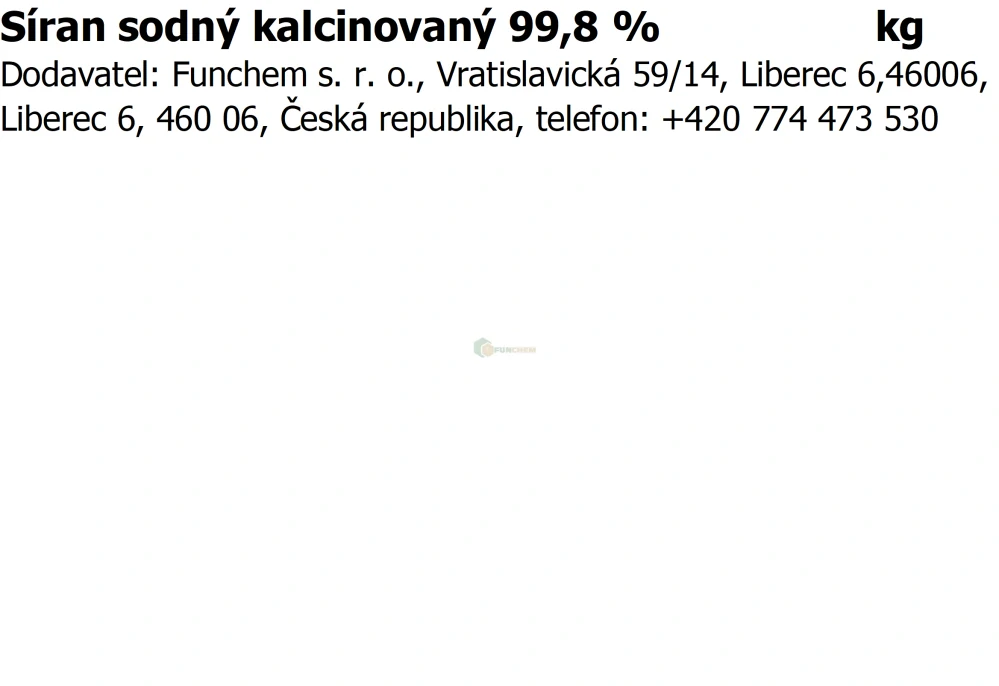 Síran sodný kalcinovaný 99%