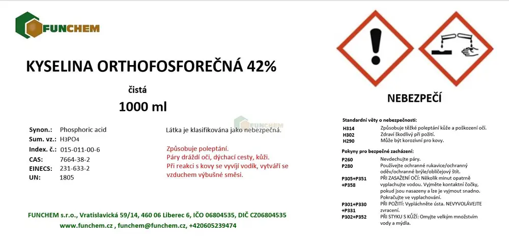 Kyselina fosforečná 42%