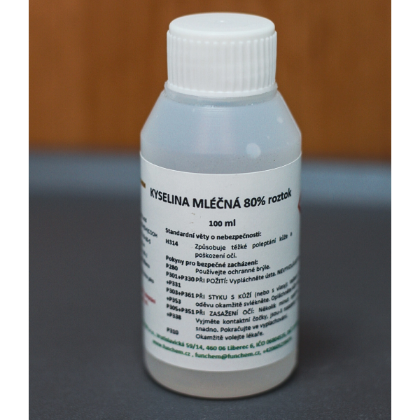 Kyselina mléčná 80% roztok 100 ml