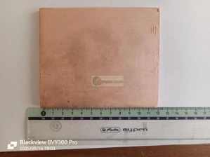 Měděná anoda 99,99% 12 x 10 x 1 cm 