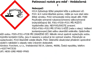 Patinovací roztok pro měď - hnědočerná