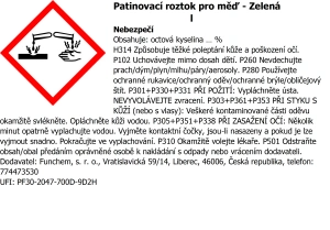 Patinovací roztok pro měď - zelená