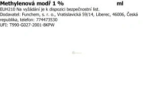 Methylénová modř roztok 1% 100 ml