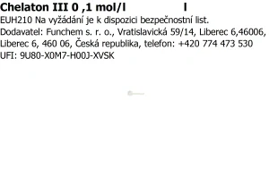 Chelaton III odměrný roztok 0,1M  (10/N)