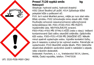 Odmašťovací lázeň alkalická PRESOL 7120 - sypká směs