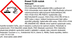 Odmašťovací lázeň alkalická PRESOL 7120 - roztok