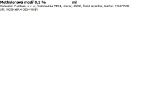 Methylénová modř roztok 0,1% 100 ml