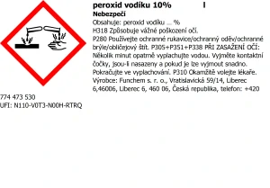 Peroxid vodíku max. 10%