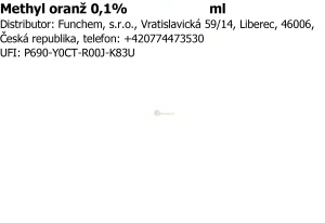Methyloranž roztok konc. 0,1 % 100 ml