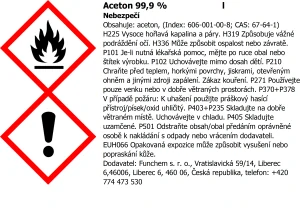 Aceton 99% čistý 500 ml