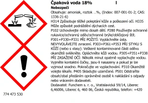 Čpavková voda technická 18%