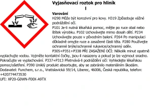 Vyjasňovací roztok pro hliník