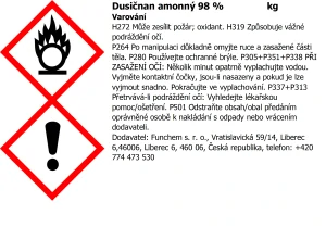 Dusičnan amonný 99,5 % - malé množství OMEZENÍ
