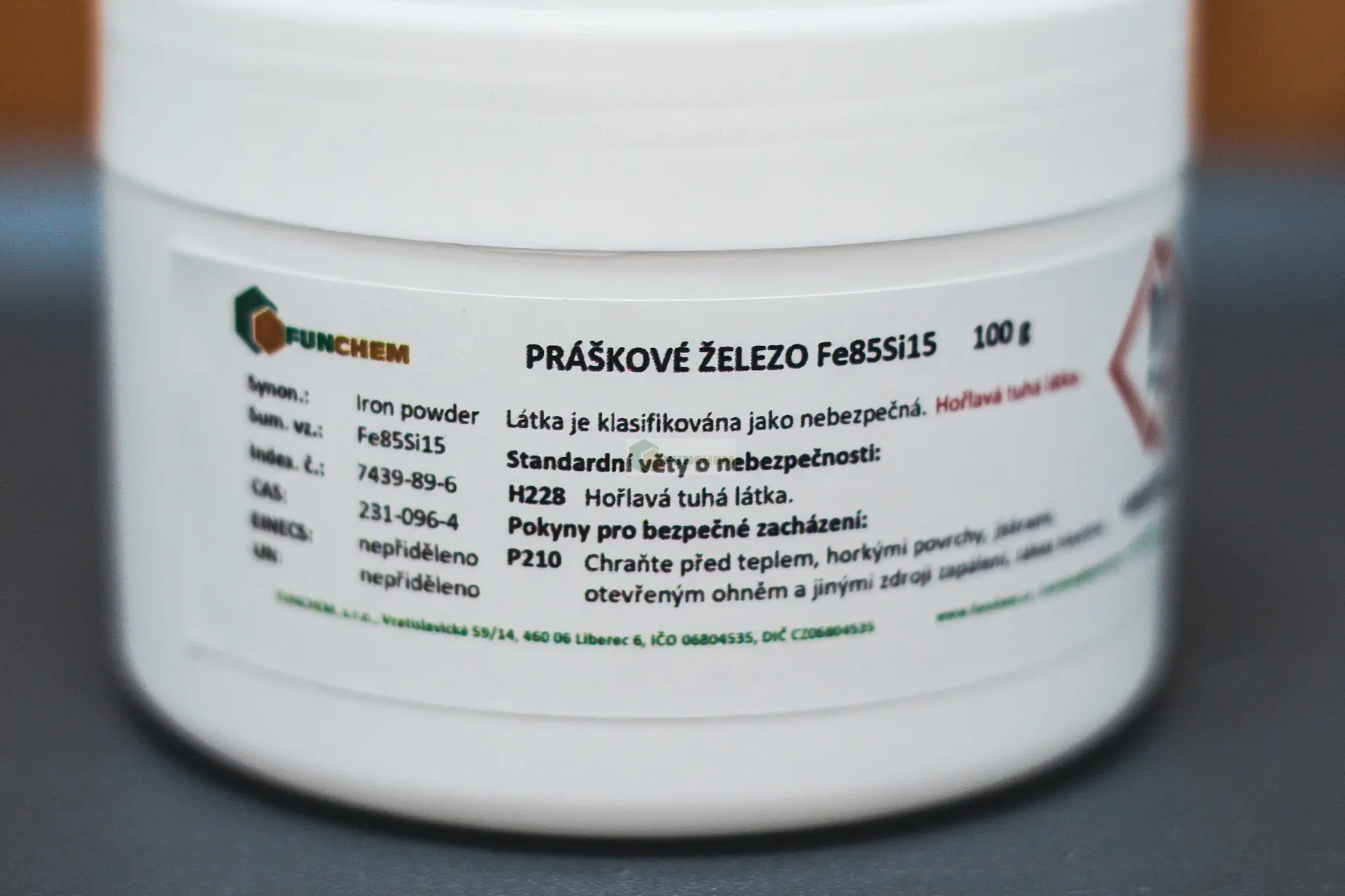 Práškové železo Fe85Si15