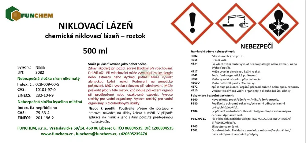 Niklování "železa" a mědi cca 5 pokusů