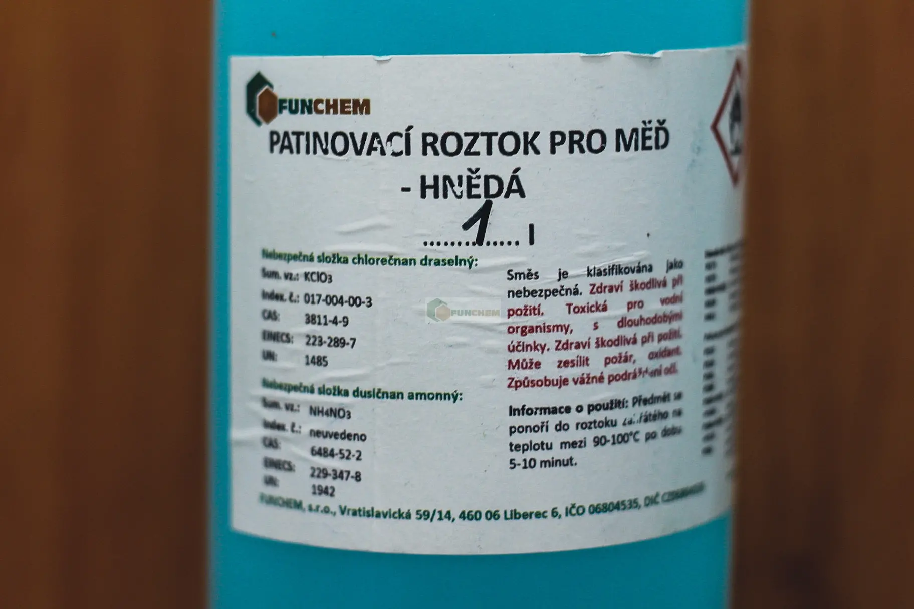 Patinovací roztok pro měď - hnědá