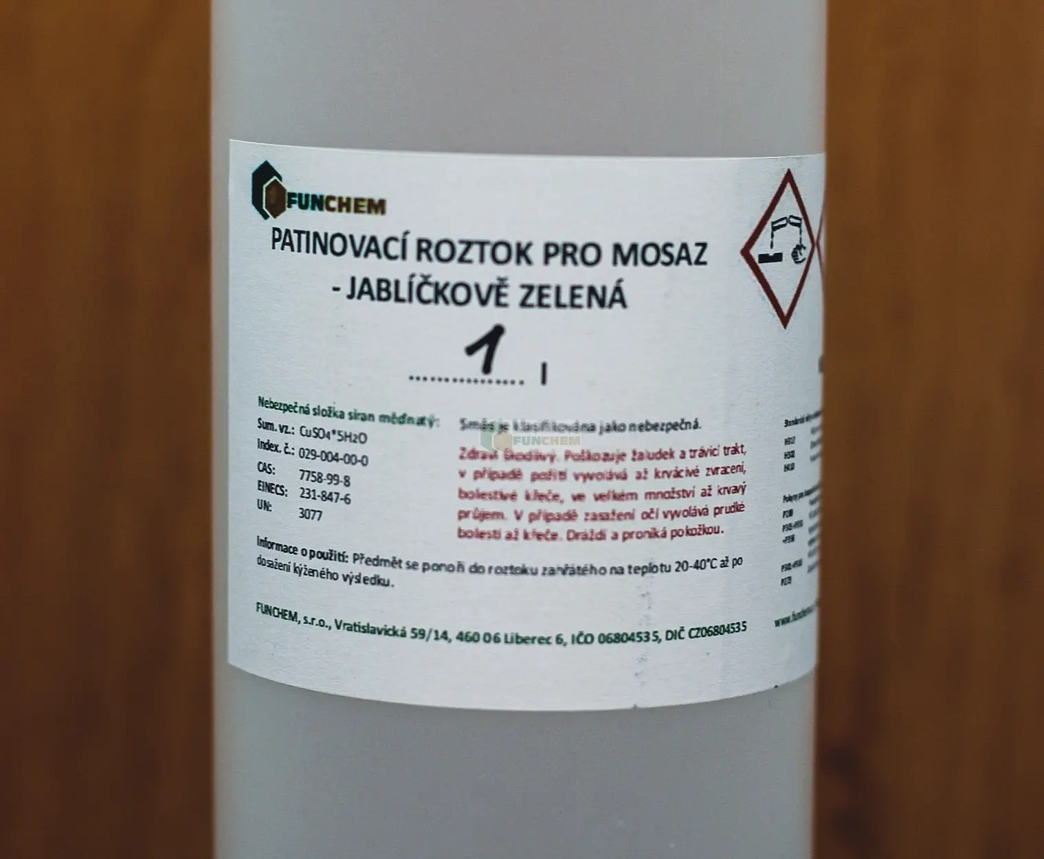 Patinovací roztok pro mosaz - Jablíčkově zelená