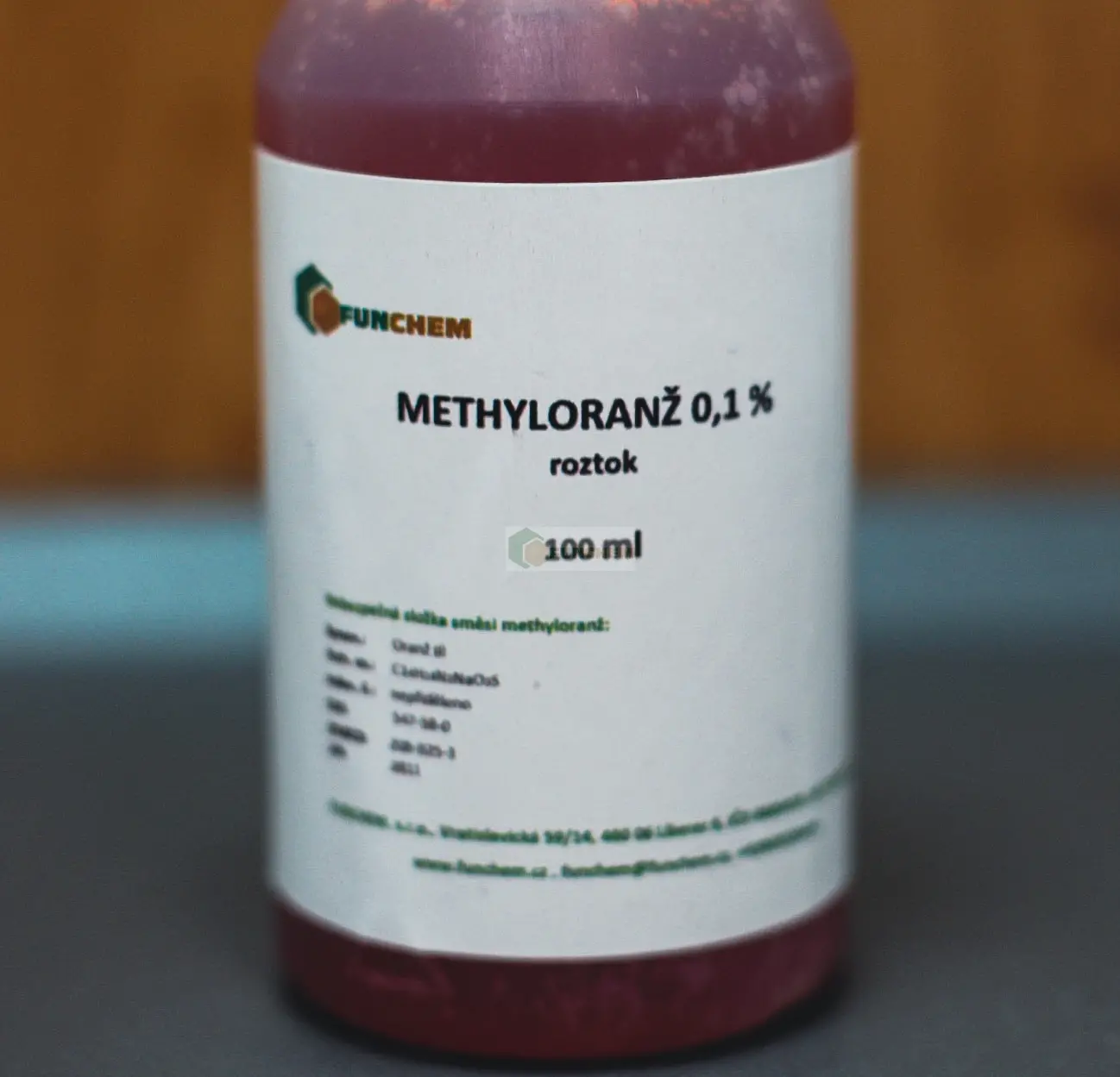 Methyloranž roztok konc. 0,1 % 100 ml