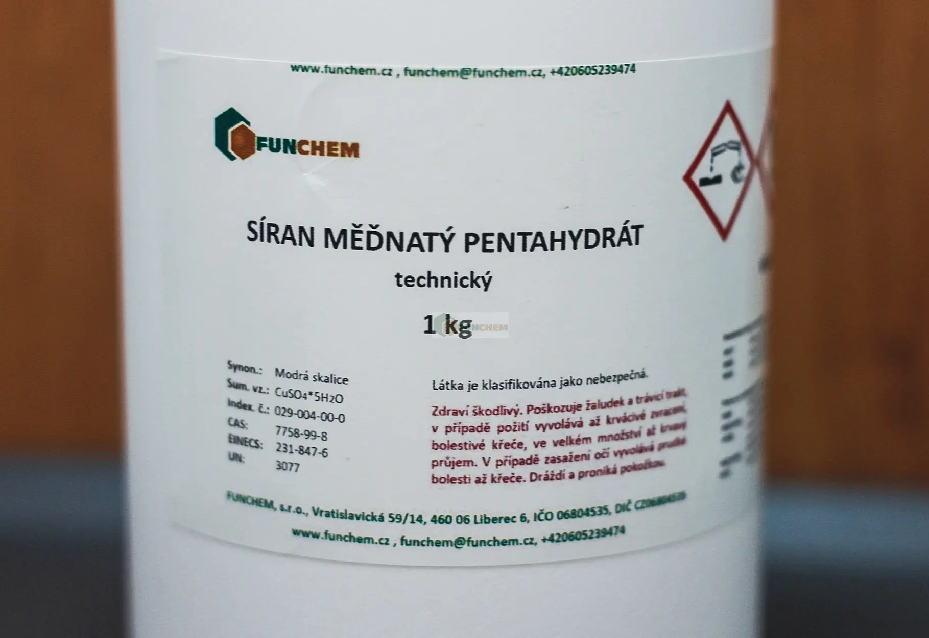 Síran měďnatý pentahydrát technický