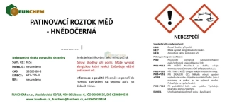 Patinovací roztok pro měď - hnědočerná