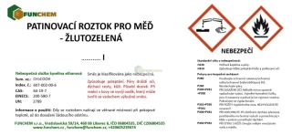 Patinovací roztok pro měď - žlutozelená