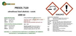 Odmašťovací lázeň alkalická PRESOL 7120 - roztok